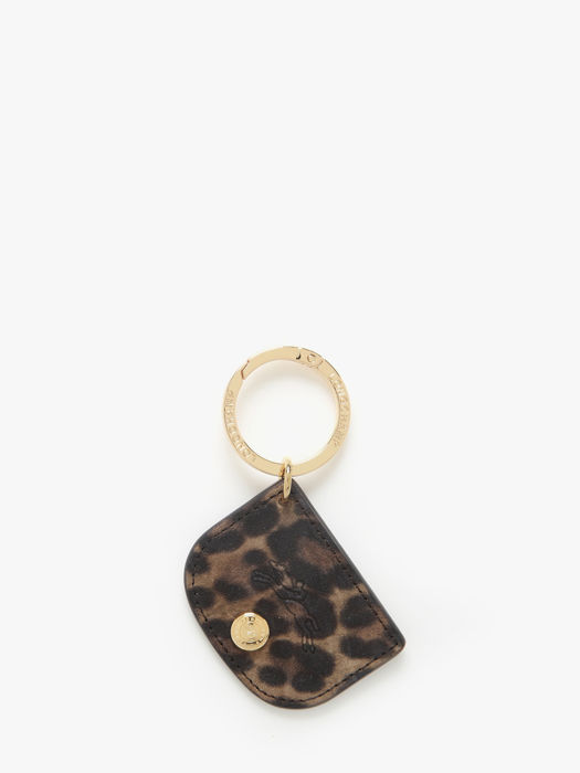 Longchamp Velours panthre Sleutelhanger Bruin