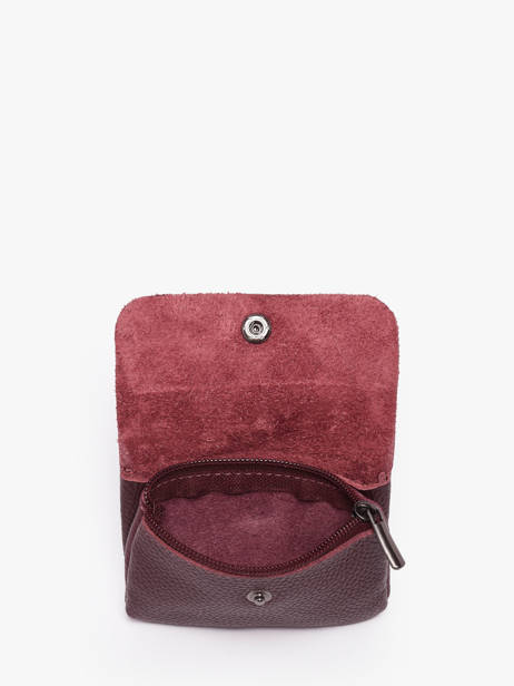 Portemonnee Leder Milano Rood caviar CA23092 ander zicht 1