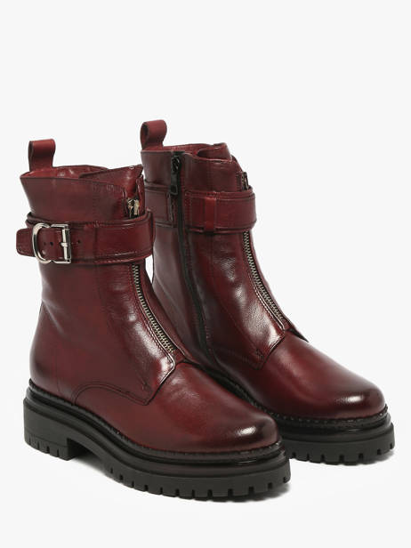 Enkellaarsjes Uit Leder Mjus Rood women L97202 ander zicht 1