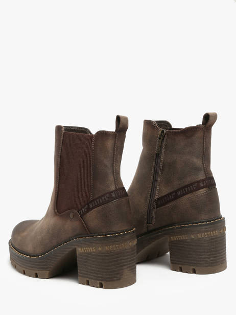 Enkellaarsjes Met Hak Mustang Beige women M0132001 ander zicht 2