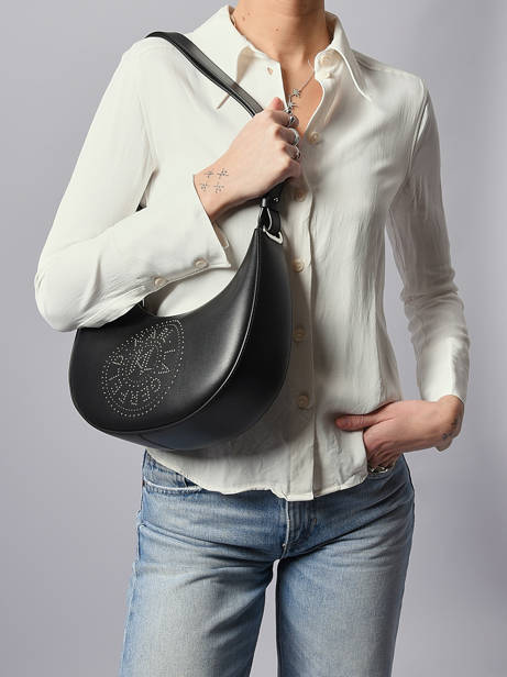 Schoudertas K Circle Leder Karl lagerfeld Zwart k circle A4W30069 ander zicht 1