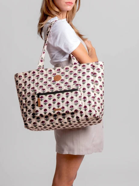 Schoudertas A4 Formaat Adventurer Gerecycleerd Polyester Cabaia Beige adventurer TOTEBAGL ander zicht 1