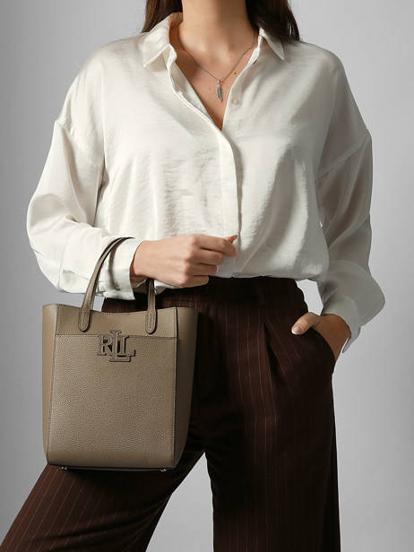 Cross Body Tas Cameryn Leder Lauren ralph lauren Bruin cameryn 31966760 ander zicht 1