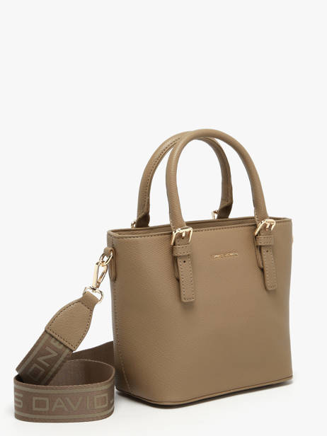 Handtassen Saffiano David jones Bruin saffiano CM7220 ander zicht 1