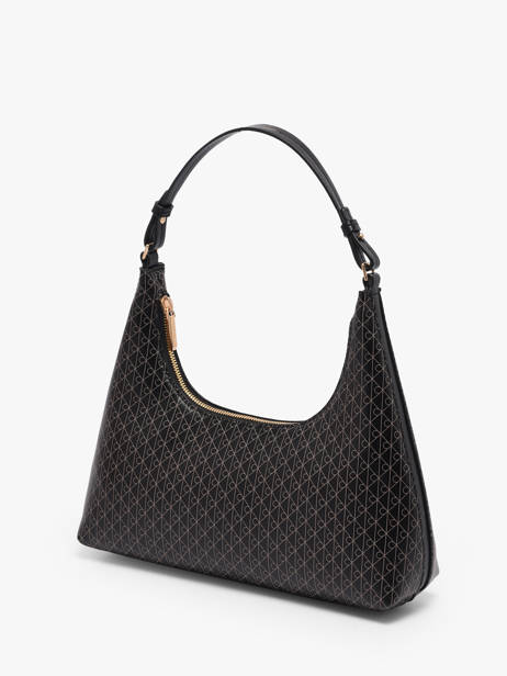 Schoudertas Coated Emblem Gerecycleerd Polyester Calvin klein jeans Zwart coated emblem 4F3298G ander zicht 1