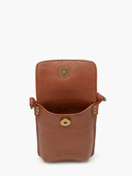 Telefoonetui Leder Basilic pepper Bruin cow BCOW88 ander zicht 3