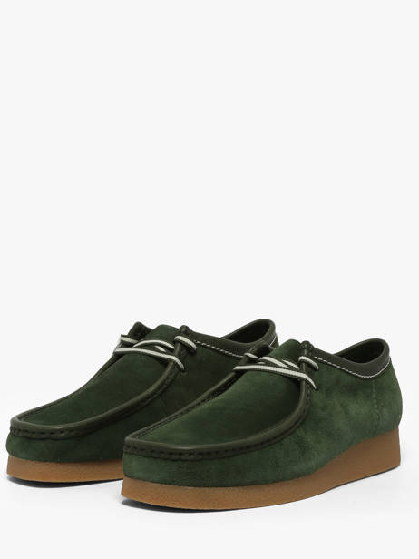 Derby Veterschoenen Uit Leder Clarks Groen men 26186170 ander zicht 2