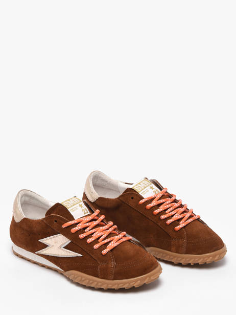 Sneakers Mary Uit Leder Semerdjian Bruin women MARYD282 ander zicht 1