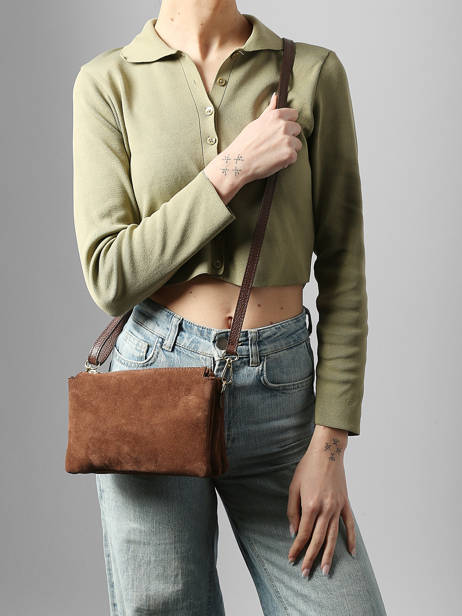 Cross Body Tas Velvet Caviar Leder Milano Bruin velvet caviar VC24117 ander zicht 1