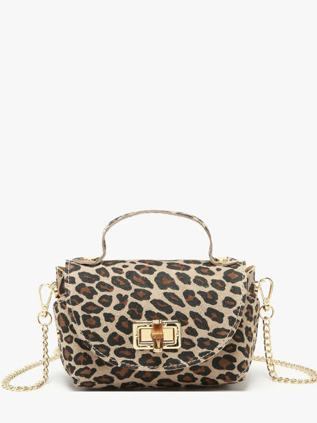 Cross Body Tas Velvet Leopardo Leder Milano Veelkleurig velvet leopardo VL24117