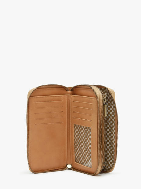 Portefeuille Leder Mila louise Beige vintage 3875XC ander zicht 1