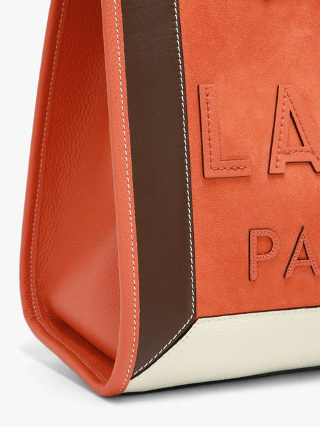 Schoudertas Cabas D'ete Leder Lancel Oranje cabas d'ete A13369 ander zicht 3