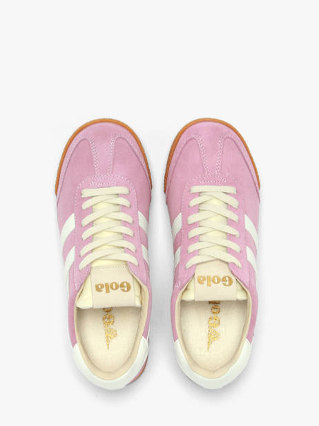Sneakers Uit Leder Gola Roze women CLB538KW ander zicht 3