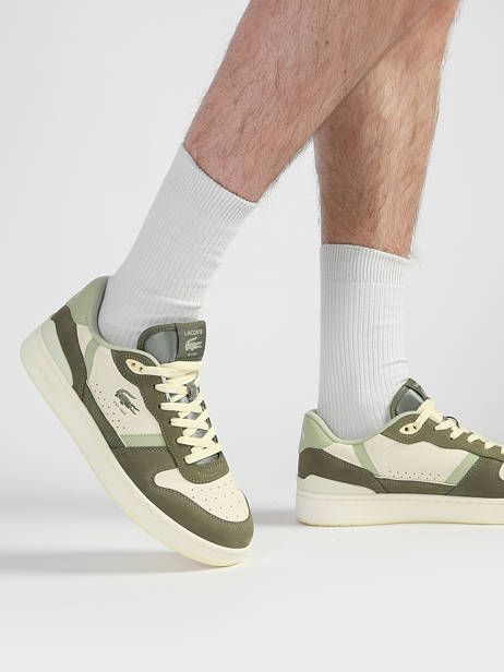 Sneakers Uit Leder Lacoste Groen men 1SMA0100 ander zicht 1