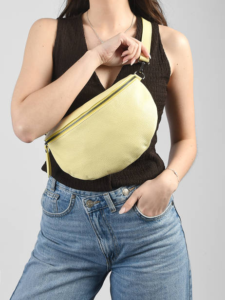 Heuptasje Caviar Leder Milano Geel caviar CA21123 ander zicht 1