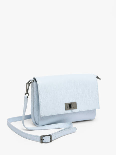 Cross Body Tas Caviar Leder Milano Blauw caviar CA24061 ander zicht 1