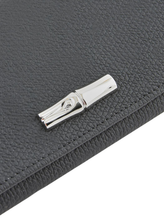 Longchamp Roseau Portefeuille Zwart