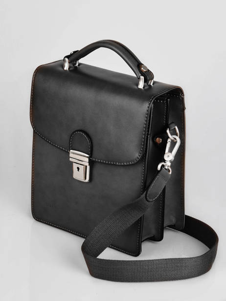 Cross Boy Tas Crosta 2 Compartimenten Leder Etrier Zwart crosta ECRO7150 ander zicht 1