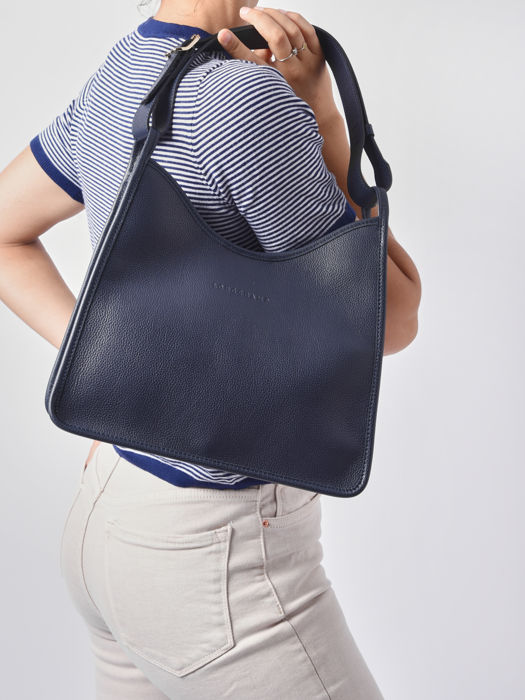Longchamp Le foulonné Schoudertas Blauw