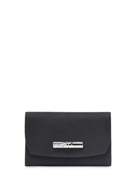 Longchamp Roseau Portefeuille Zwart