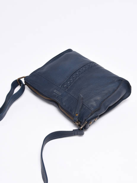 Cross Body Tas Cow Leder Basilic pepper Blauw cow BCOW58 ander zicht 2